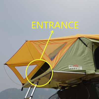Buitenweg zachte schelp dak top tent met dakraam en raam oppervlakte 2,4 vierkante meter
