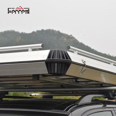 Top Rack Puur Aluminium Klappend Air Spring Frame Daktent voor 4x4 Auto's Grijs Een Slaapkamer