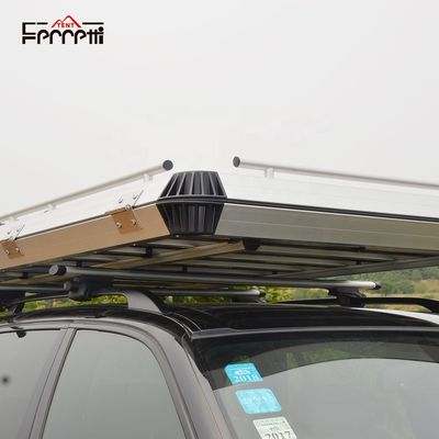 Top Rack Puur Aluminium Klappend Air Spring Frame Daktent voor 4x4 Auto's Grijs Een Slaapkamer