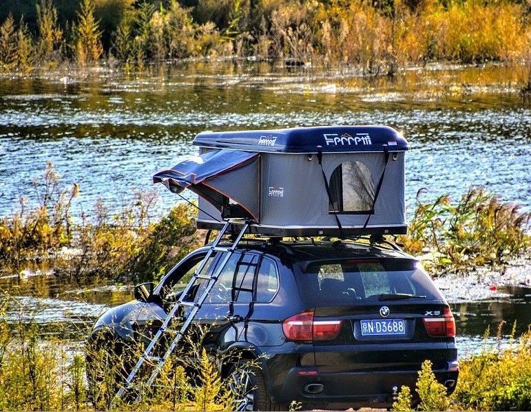 Eenlaagse zonnevaartuigen hard schelp auto dak tent voor buiten plezier