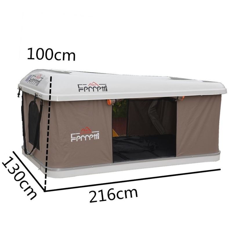 Beige hard top tent op het dak van de auto tent met snelle automatische opening 2019