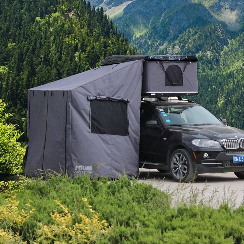 Vier seizoenen hard shell dak top tent met bijlage Makkelijk in te stellen en ruim ontwerp