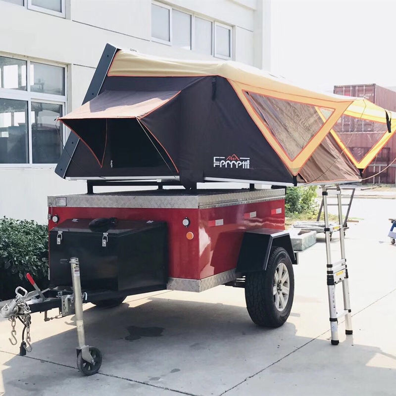 Grijs auto dak top tent voor voertuig Diy 4 personen camping gebied 2,4 vierkante meter